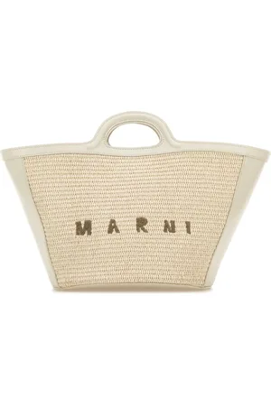Marni Taske, Dame, , ONE SIZE, Læder, Tropicalia Sommer Håndtaske i hvidt læder