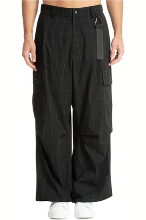 EA7 Bukser, Herre, Sort, M, Polyester, Ternet Joggers med Elastisk Talje