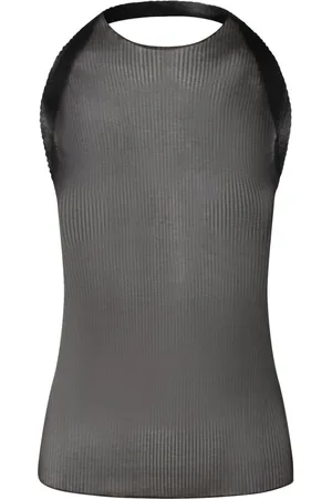 CIRCUS HOTEL Top, Dame, Grå, XS, Polyester, Plisseret Lurex Top