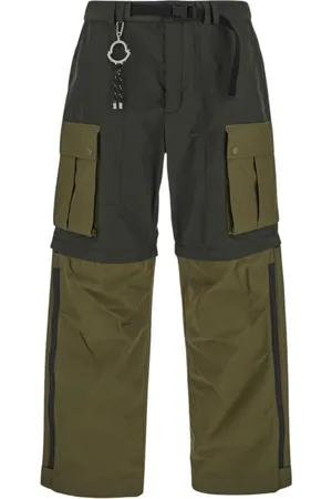 Moncler Bukser, Herre, Grøn, S, Bomuld, Olivengrønne cargobukser