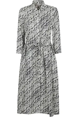 Tory Burch Kjole, Dame, Flerfarvet, XS, Uld, Elegant Hvid Silkekjole