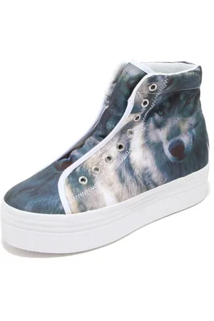 Jeffrey Campbell Sko, Dame, Grå, 41 EU, Wolf Kile Sneakers Sko
