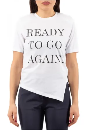 Elisabetta Franchi Top, Dame, Hvid, L, Uld, Stilfuldt T-shirt til kvinder
