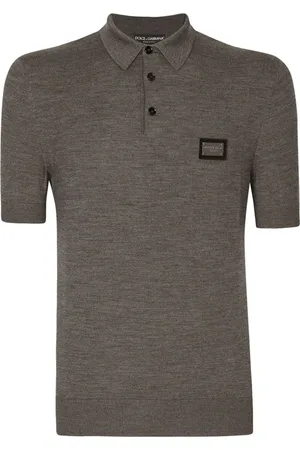 Dolce & Gabbana Top, Herre, Grå, 2XL, Klassisk Polo T-Shirt