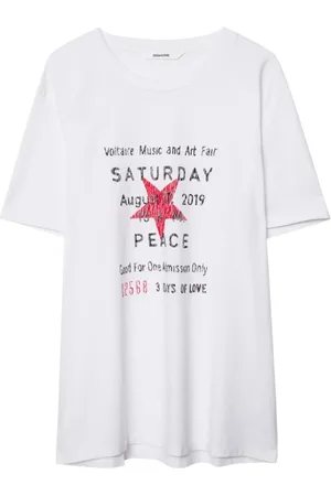 Zadig & Voltaire Top, Herre, Hvid, L, Saturday T-Shirt