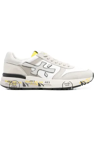 Premiata Sko, Herre, Grå, 40 EU, Hvide Mick Sneakers i Kvalitetsmaterialer