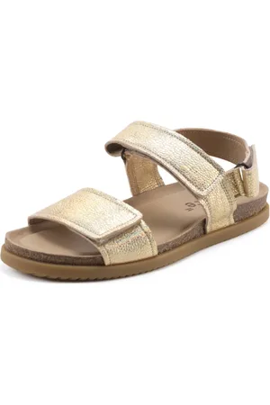 Nature Sko, Dame, Gul, 40 EU, Suede, Mathilde Sandal Metallic Suede