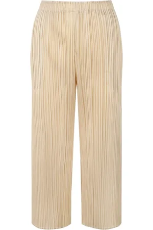 Issey Miyake Bukser, Dame, , L, Polyester, Plisseret Bicolor Flare Bukser