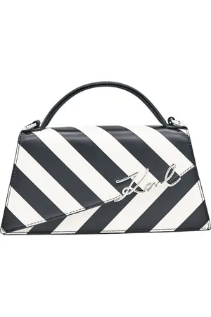 Karl Lagerfeld Taske, Dame, Flerfarvet, ONE SIZE, Uld, K/Signature Stripe Slim Crossbody