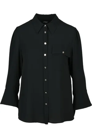 Liu Jo Bluser & Skjorter, Dame, Sort, M, Polyester, Elegant Polyester Skjorte