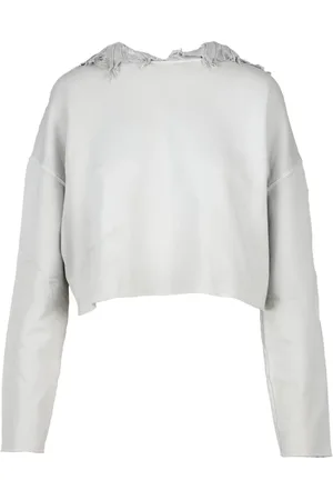 Dondup Sweathshirts & Hoodies, Dame, Grå, M, Bomuld, Hættetrøje i bomuldsblanding