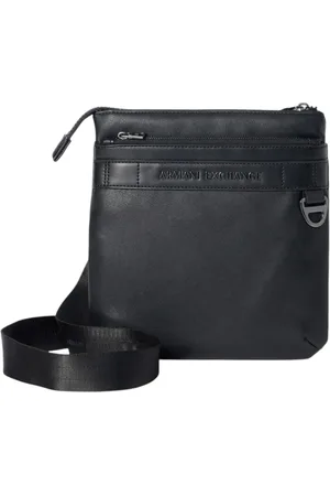 Armani Exchange Taske, Herre, Sort, ONE SIZE, Læder, Eco-læder Crossbody Taske med Logo