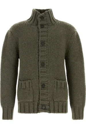 Salvatore Ferragamo Strik, Herre, Grøn, L, Uld, Turtle Neck Strikvarer