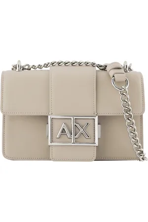 Armani Exchange Taske, Dame, , ONE SIZE, Uld, Ivory Skuldertaske med Kæde Strop