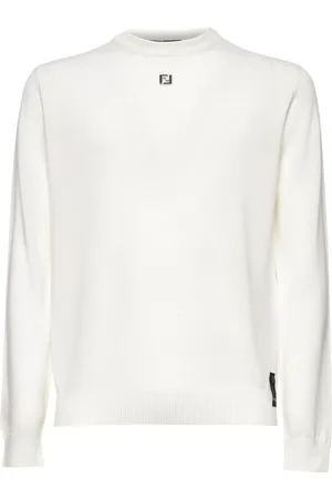 Fendi Strik, Herre, Hvid, S, Hvid Sweater Kollektion