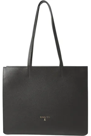 Patrizia Pepe Taske, Dame, Sort, ONE SIZE, Uld, Læder skuldertaske med frontlogo