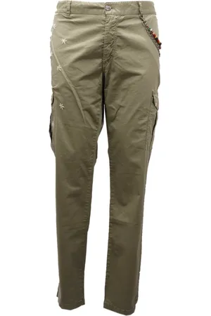 BOB der Bär Bukser, Herre, Grøn, 3XL, Grøn Cargo Broderi Combat Bukser