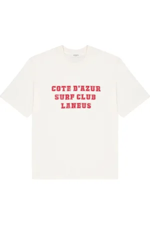 LANEUS Top, Herre, Hvid, L, Bomuld, Jersey t-shirt logo