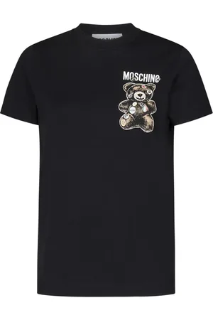Moschino Top, Dame, Sort, XS, Bomuld, Teddy Bear Design Sort T-Shirt