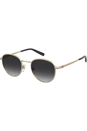 Tommy Hilfiger Tilbehør, unisex, Gul, 50 MM, Uld, Guld/Gråtonede Solbriller