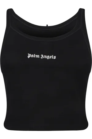 Palm Angels Top, Dame, Sort, S, Bomuld, Elegant Sort Bomuldstop