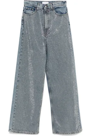 Stella McCartney Jeans, Dame, Blå, W27, Stål Blå Klassiske Fem Lomme Jeans
