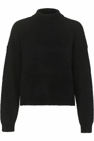 Gestuz Strik, Dame, Sort, XS, Uld, Sort Strik Pullover Sweater
