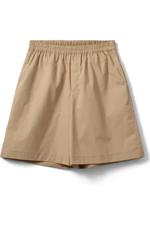 Sofie Schnoor Shorts, Dame, Brun, XS, Uld, Casual Camel Shorts med elastisk talje