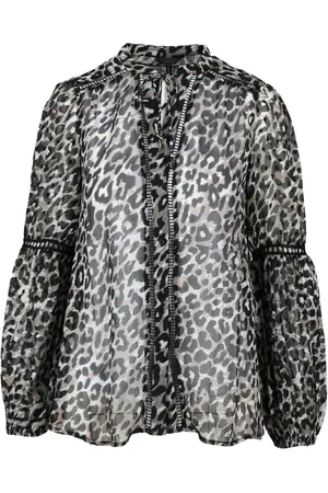 Guess Bluser & Skjorter, Dame, Sort, XS, Chiffon, Chiffon Koreansk Bluse Puff Ærme Elastisk Manchet
