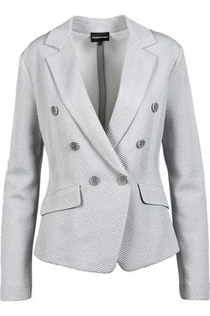 Emporio Armani Jakke, Dame, Grå, M, Uld, Stilfuld Polyester Jakke