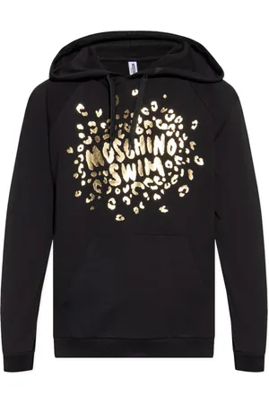 Moschino Sweathshirts & Hoodies, Herre, Sort, XL, Bomuld, Hættetrøjer med elastiske manchetter