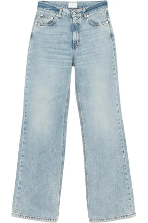 haikure Jeans, Dame, Blå, W29, Bomuld, Jeans med frontknap lynlås fem-lomme design
