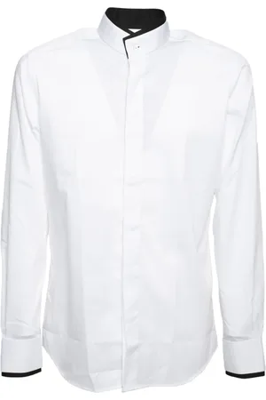 Karl Lagerfeld Skjorte, Herre, Hvid, L, Bomuld, Skjorte med dobbelt krave