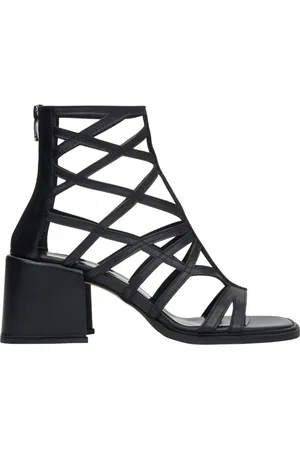 Estro Sko, Dame, Sort, 38 EU, Uld, Sorte elegante gladiatorsandaler til kvinder med et åbent design