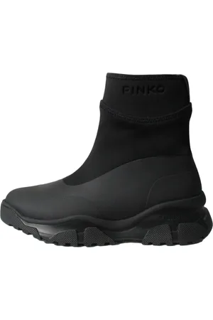 Pinko Sko, Dame, Sort, 37 EU, Nylon, Nylon Sneaker Boot Kvinder Gummi Elastik
