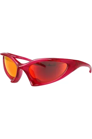 Balenciaga Tilbehør, unisex, Rød, 67 MM, Uld, Stilfulde solbriller med model Bb0352S
