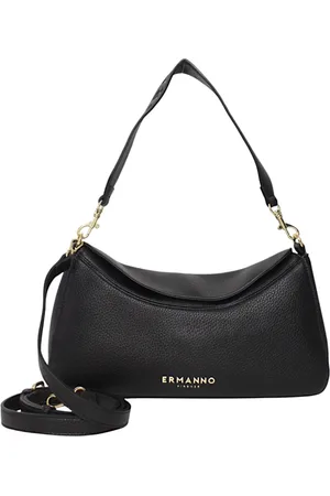 ERMANNO SCERVINO Taske, Dame, Sort, ONE SIZE, Læder, Eco-læder hobo taske med justerbar rem