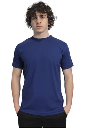 John Richmond Top, Herre, Blå, 2XL, Bomuld, Bomuld T-shirt med Frontlogo