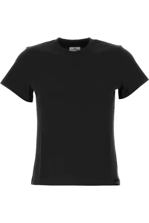 Courrèges Top, Dame, Sort, S, Bomuld, Klassisk Sort Bomulds T-shirt