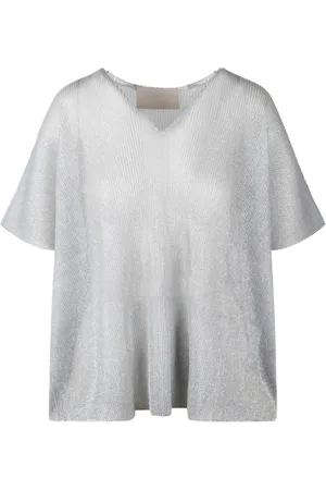 CIRCUS HOTEL Bluser & Skjorter, Dame, Grå, L, Polyester, Lurex V-Neck Ærmeløs Top