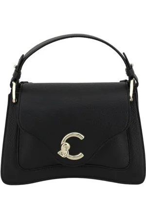 Coccinelle Taske, Dame, Sort, ONE SIZE, Uld, Guld Logo Læder Skuldertaske