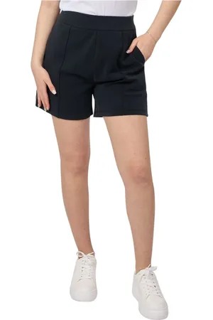 Emporio Armani Shorts, Dame, Sort, L, Sorte Shorts med Logo Detalje