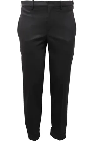 Neil Barrett Bukser, Herre, Sort, S, Uld, Italiensk Uldblandet Slim Fit Bukser