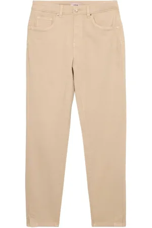 Oltre Bukser, Dame, , 3XL, Bomuld, Smalle bukser i bomuld og Tencel med dekorativ knap