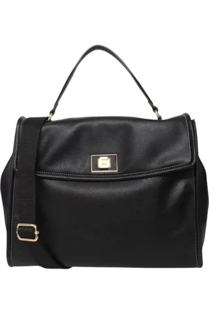 ERMANNO SCERVINO Taske, Dame, Sort, ONE SIZE, Læder, Imiteret læder crossbody taske med frontlogo