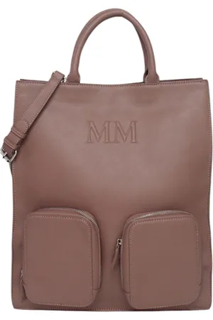 Max Mara Taske, Dame, Brun, ONE SIZE, Uld, Eco-læder skuldertaske med logo