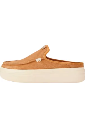 Hey dude Sko, Dame, Brun, 38 EU, Læder, Flade Sandaler i Ruskindslæder