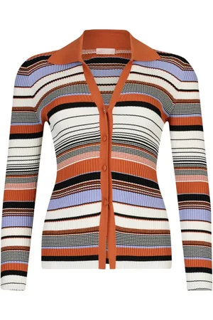 Liu Jo Strik, Dame, Flerfarvet, M, Uld, Stribet Lurex Cardigan