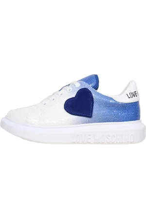 Moschino Sko, Dame, Flerfarvet, 35 EU, Polyester, Logo Sneaker med Gummisål