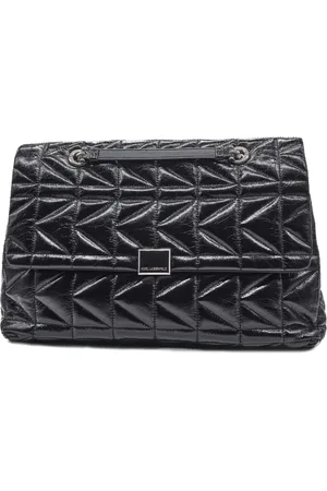 Karl Lagerfeld Taske, Dame, Sort, ONE SIZE, Uld, K/Kuilt Sp Wrinkle Stor Skuldertaske